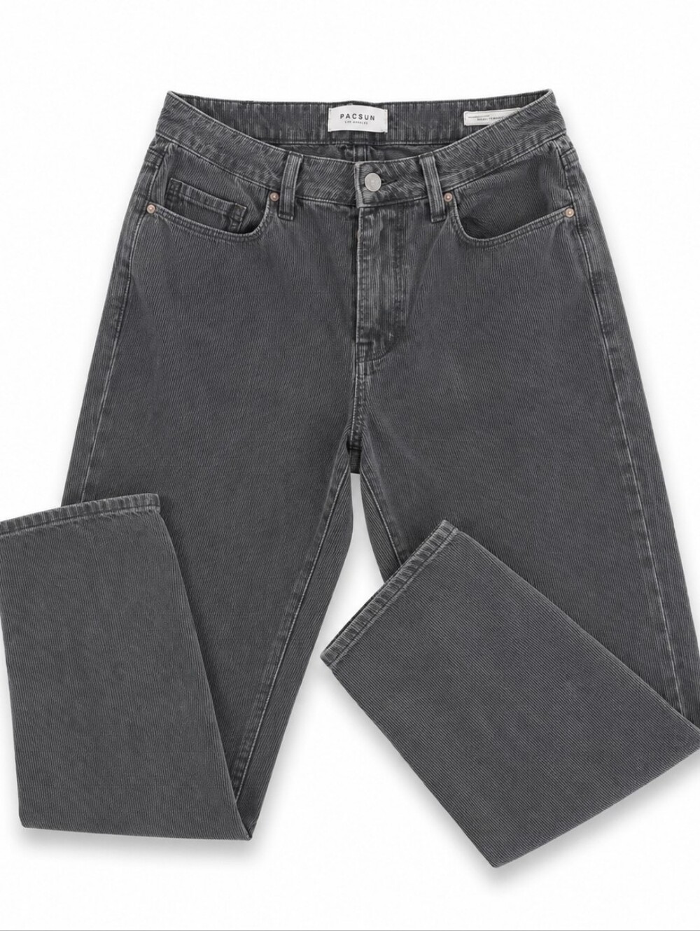 PacSun "Vintage Icon" High-Waisted Gray Corduroy Pants - Size 26